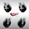 Service Caster 5 Inch SS Soft Rubber Wheel Swivel Bolt Hole Caster Set with 2 Brake SCC SCC-SSBH20S514-SRS-2-TLB-2 - alternate 1